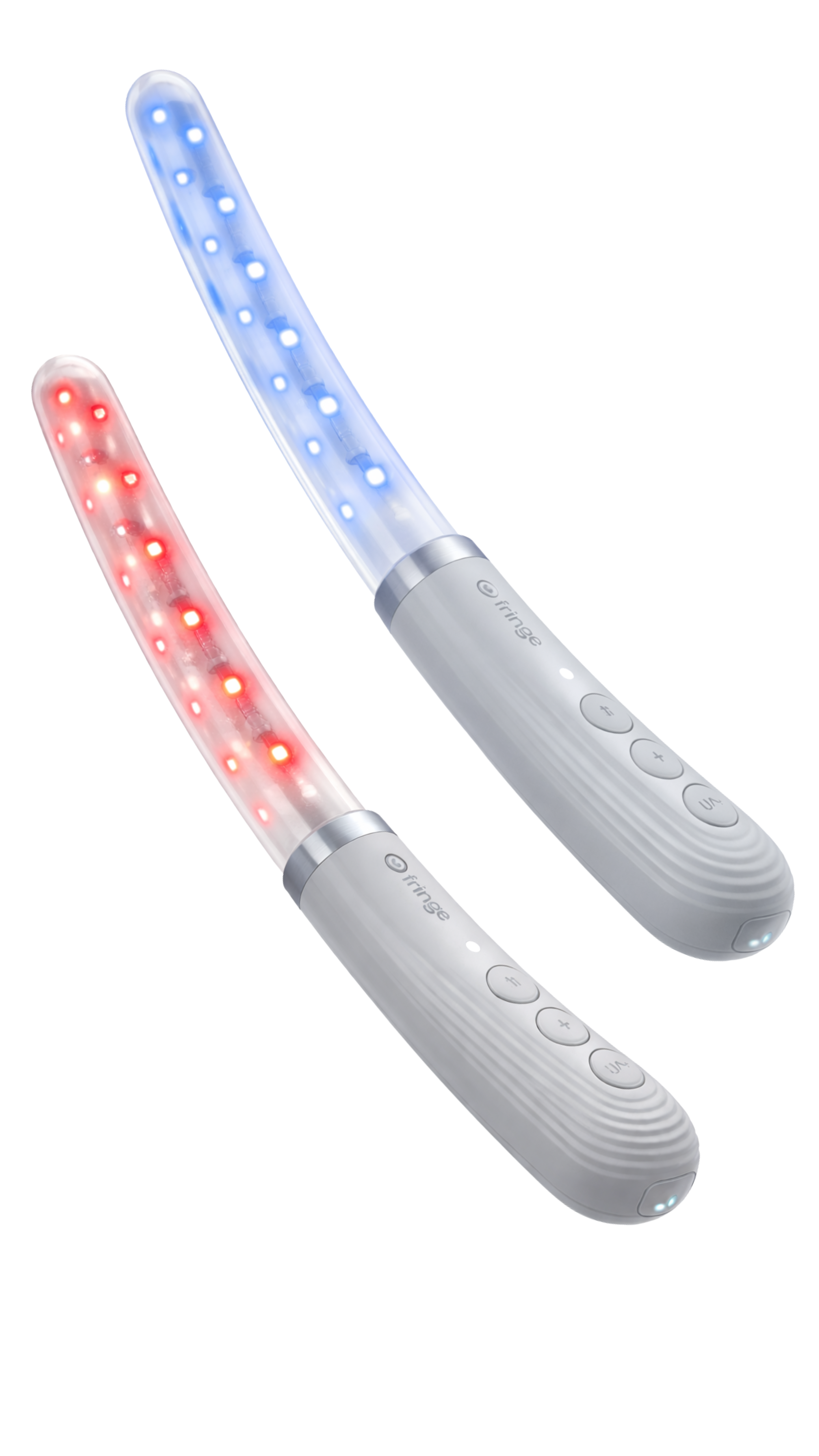 Pelvic Light Therapy Wand showing red and blue light